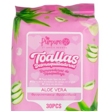 Imagen del producto 316- TOALLITAS HÚMEDAS DESMAQUILLANTES ALOE VERA PURPURE