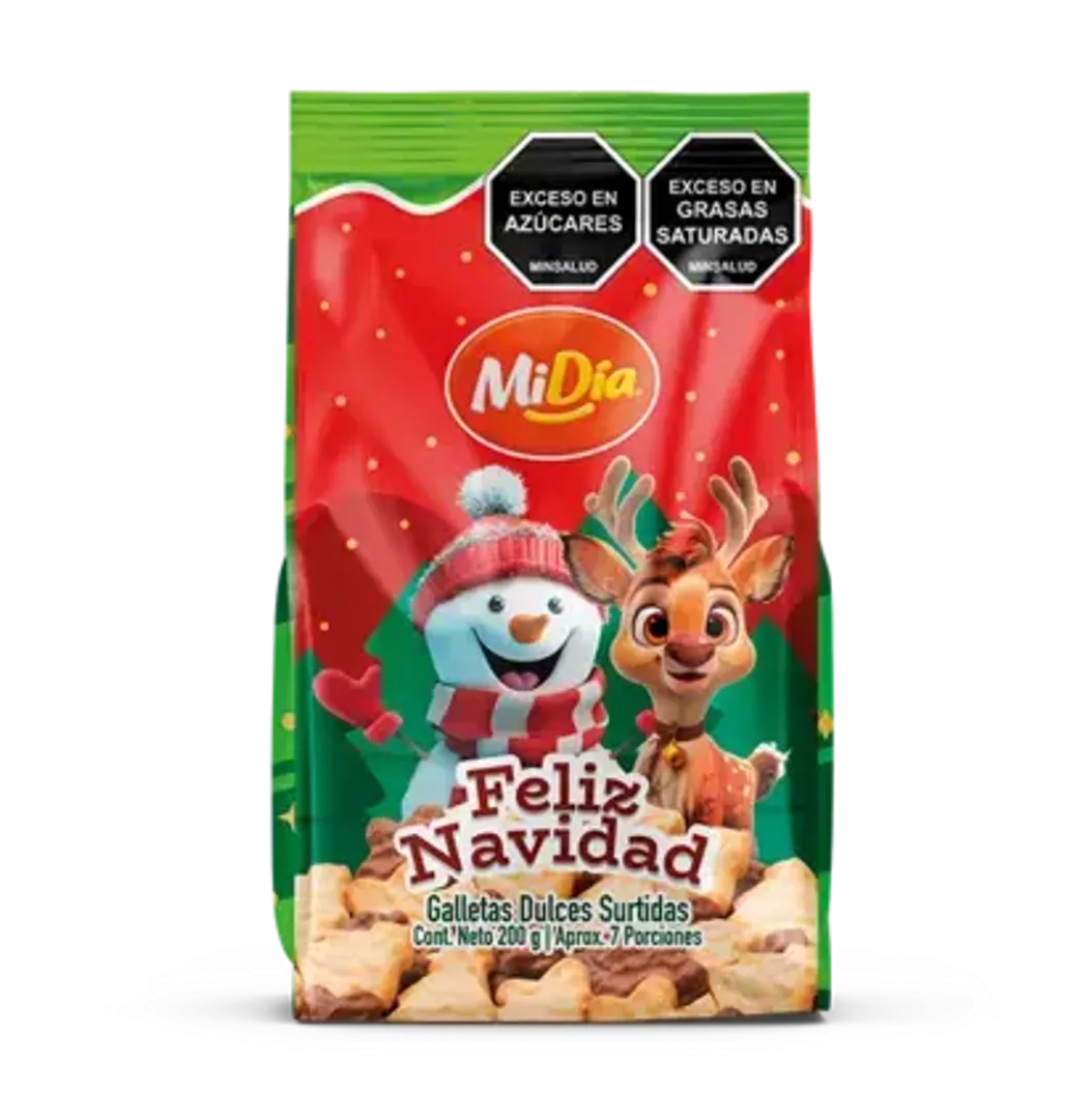 GALLETA NAVIDAD MIDIA BOLSA*200G