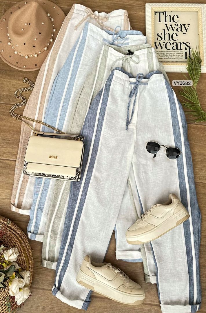 PANTALON EFECTO LINO BICOLOR VY2682