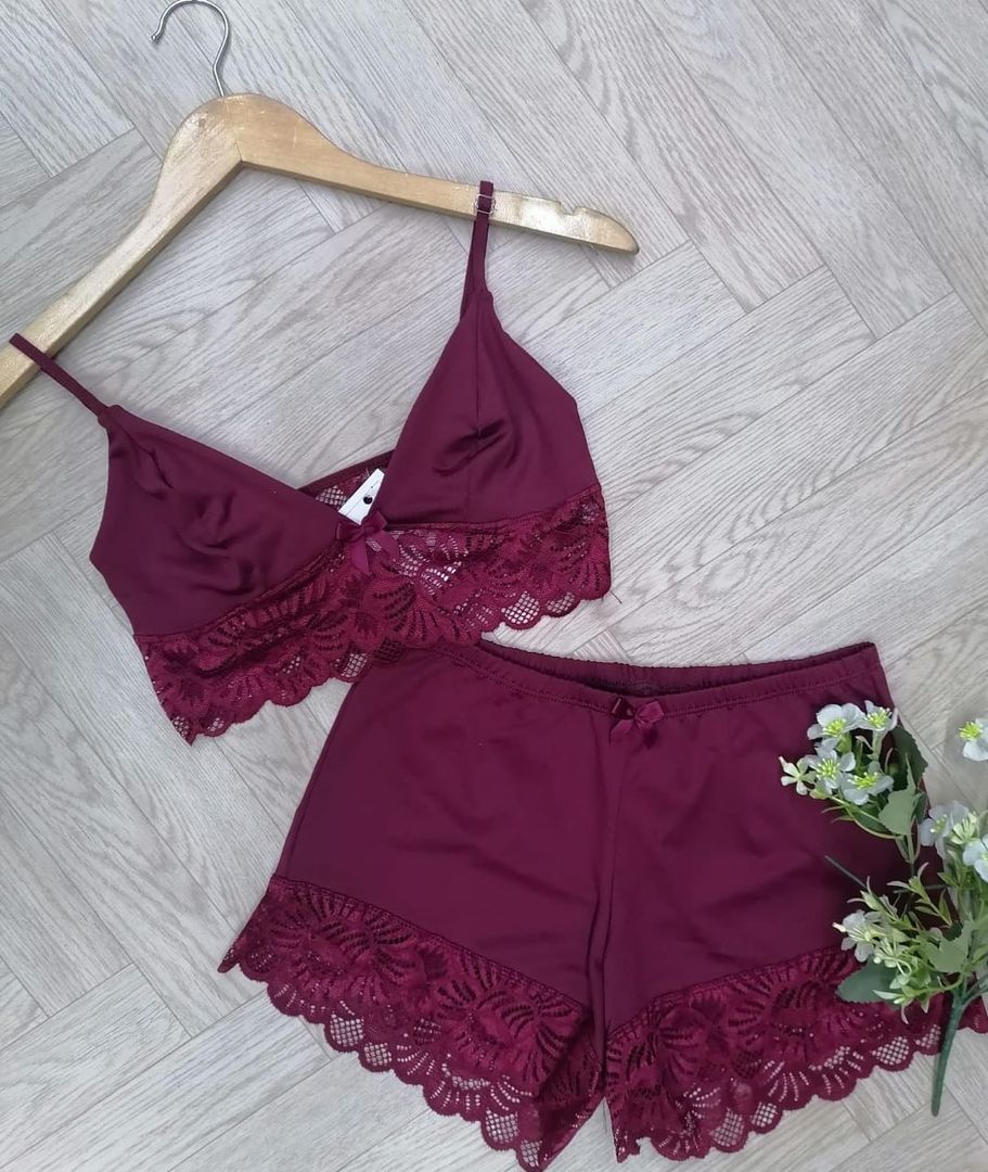 Pijama top short unicolor