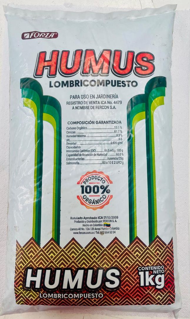 HUMUS LOMBRICOMPUESTO x 1 Kg