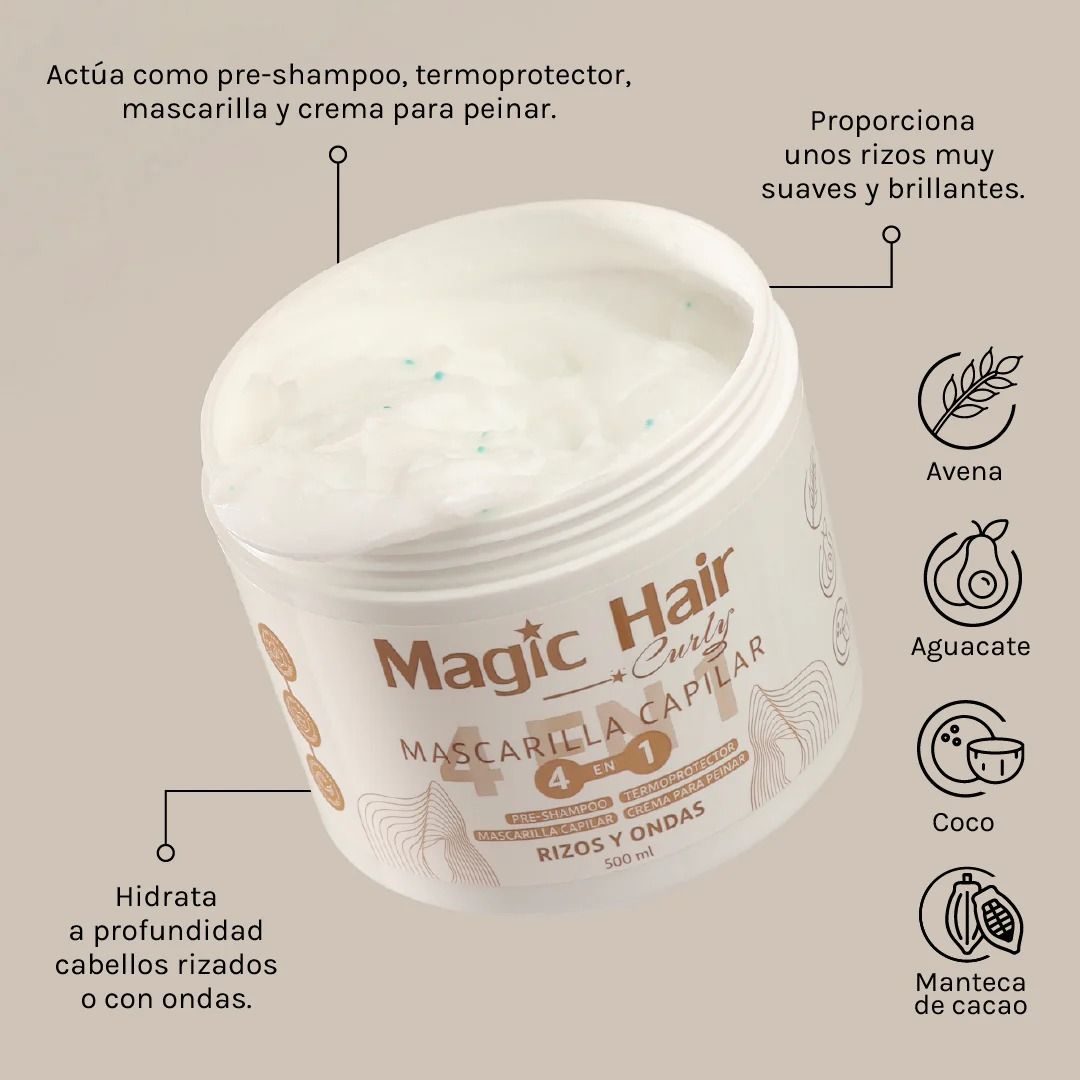 MASCARILLA CAPILAR 4 EN 1 - CURLY