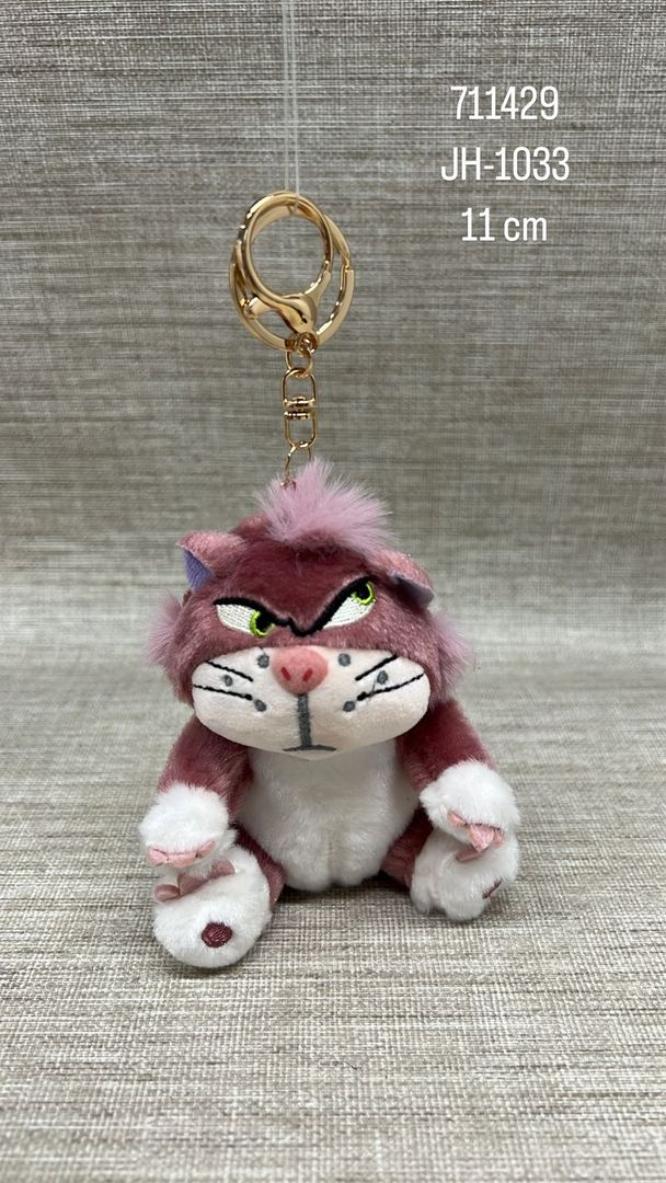 LLAVERO GATO LUCIFER ROSA DE 11 CM  