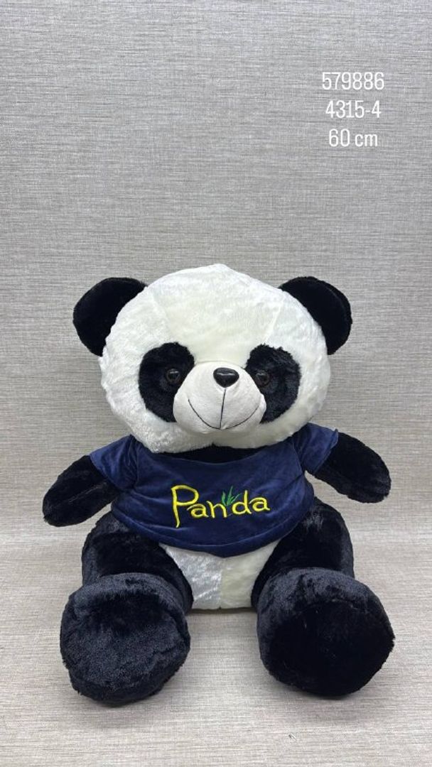 PANDA CON BUZO AZUL 60 CM