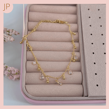 Imagen del producto Tobillera  Gotas circón Balines 