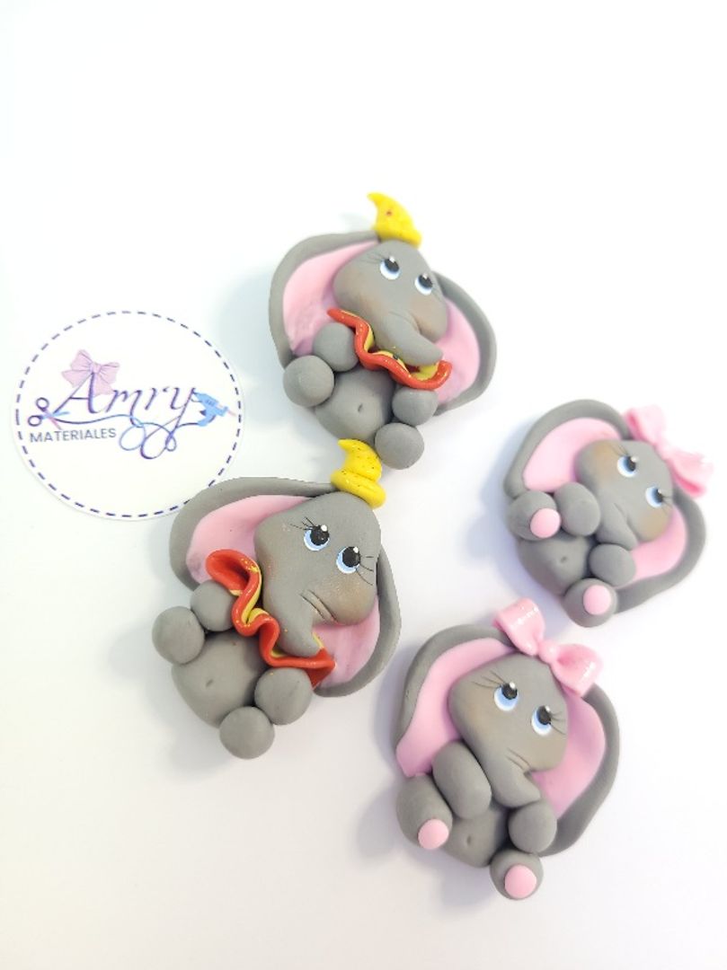 Kit 4 Elefantes 4cm aprox
