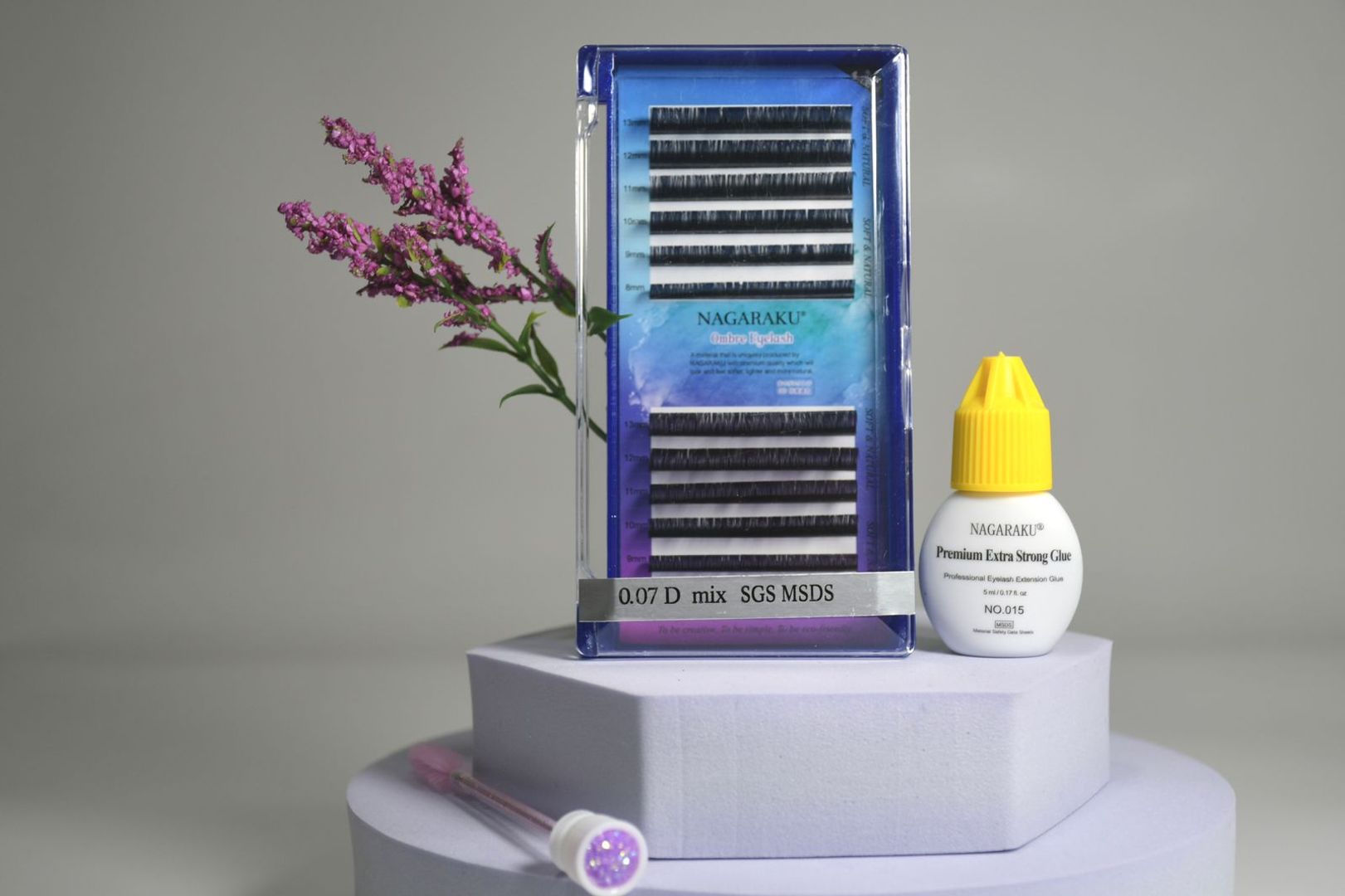 Pestañas Gradiente azul y violeta