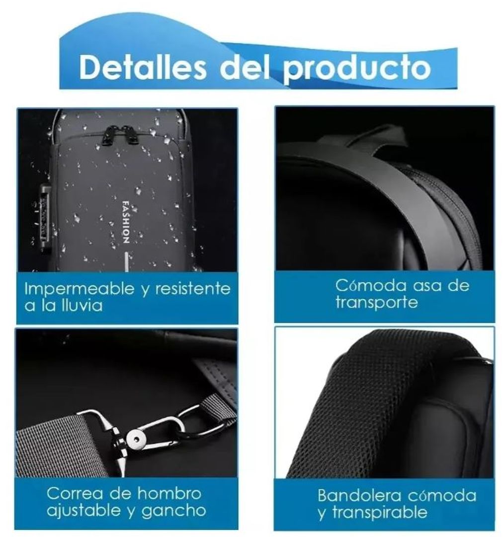 Riñonera manos libres antirrobo con clave