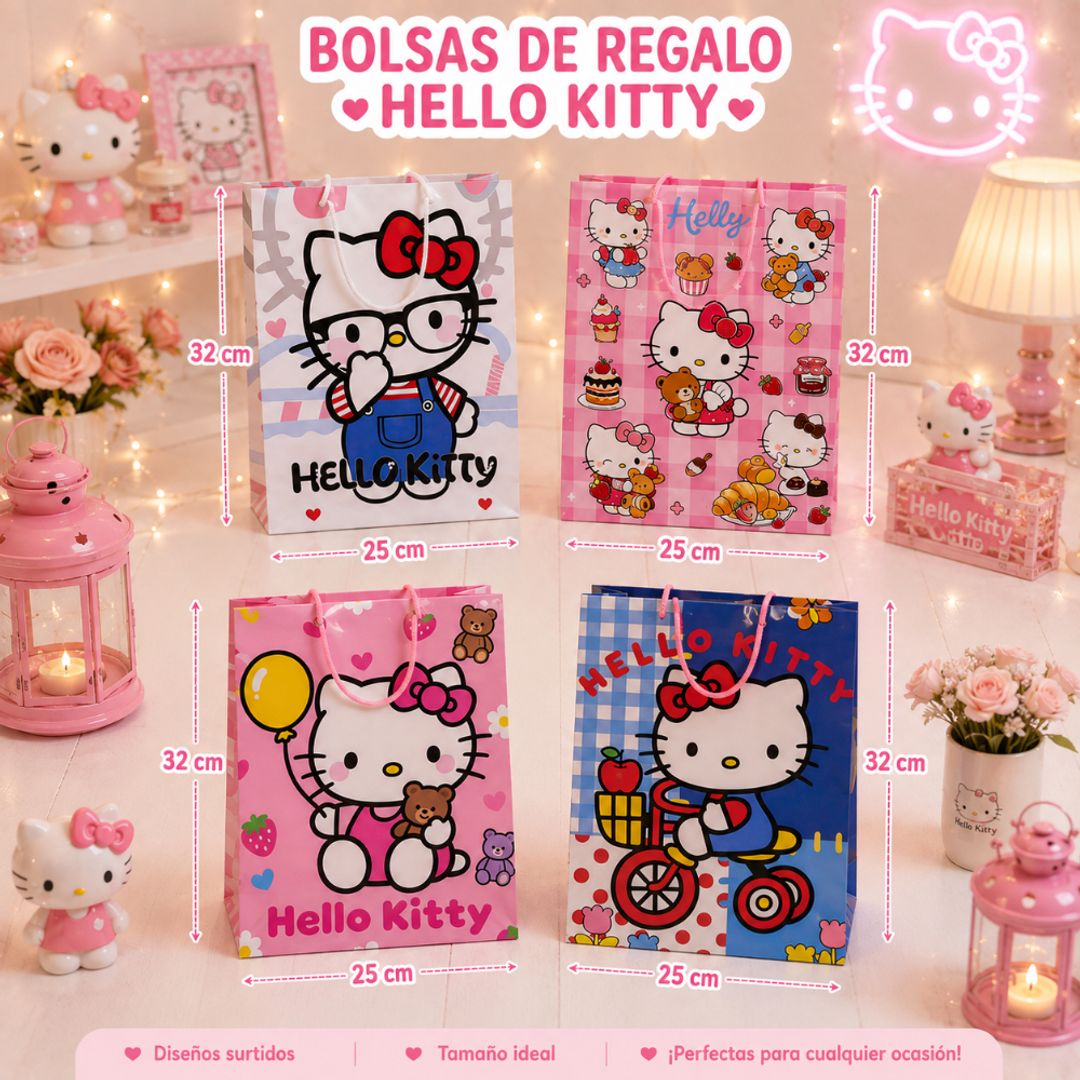 Bolsa de regalo mediana hello Kitty 