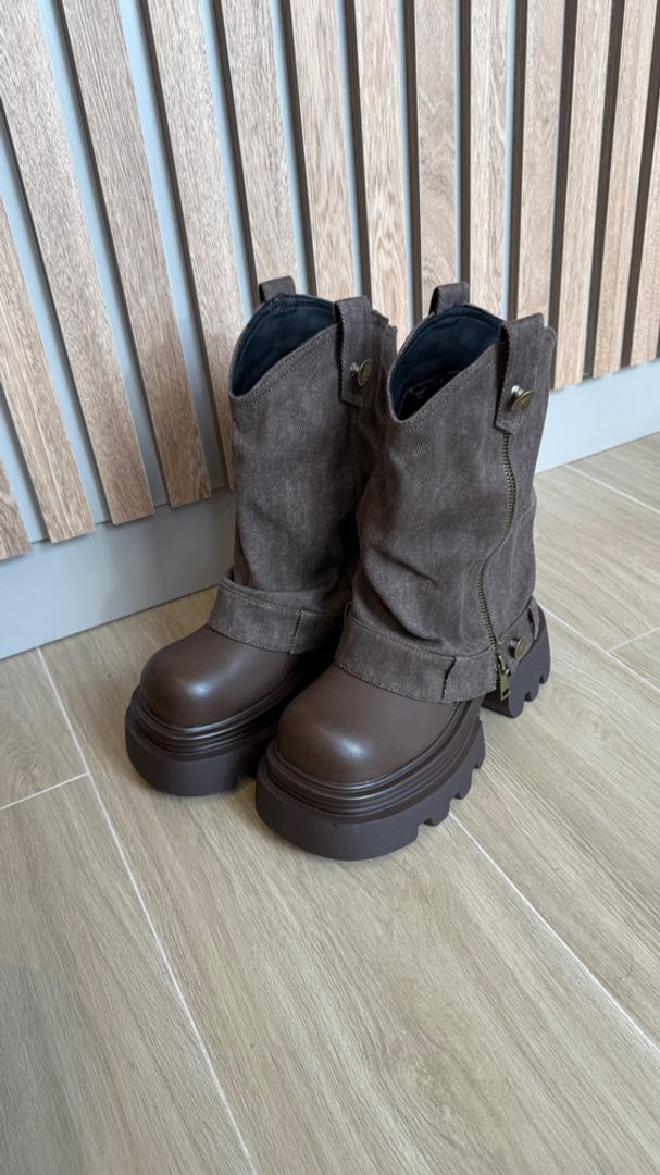 BOTAS VAQUERAS DENIM CAFES