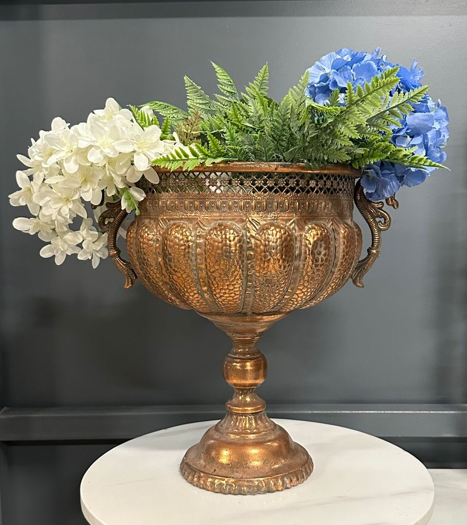 Florero metal rose gold