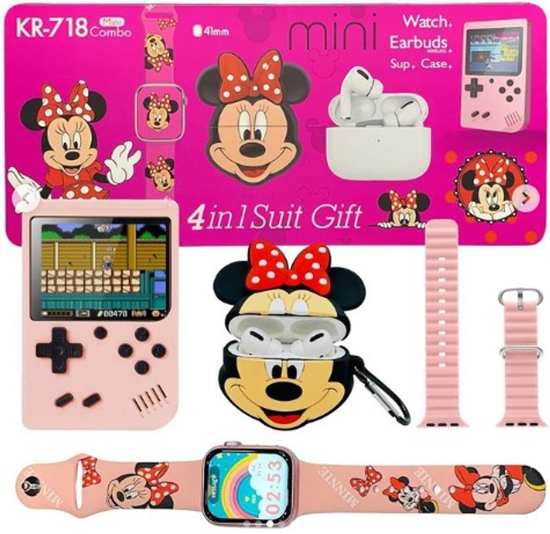 COMBO 4 EN 1 RELOJ + AUDIFONOS PRO 2 + ESTUCHE + CONSOLA SUP RETRO