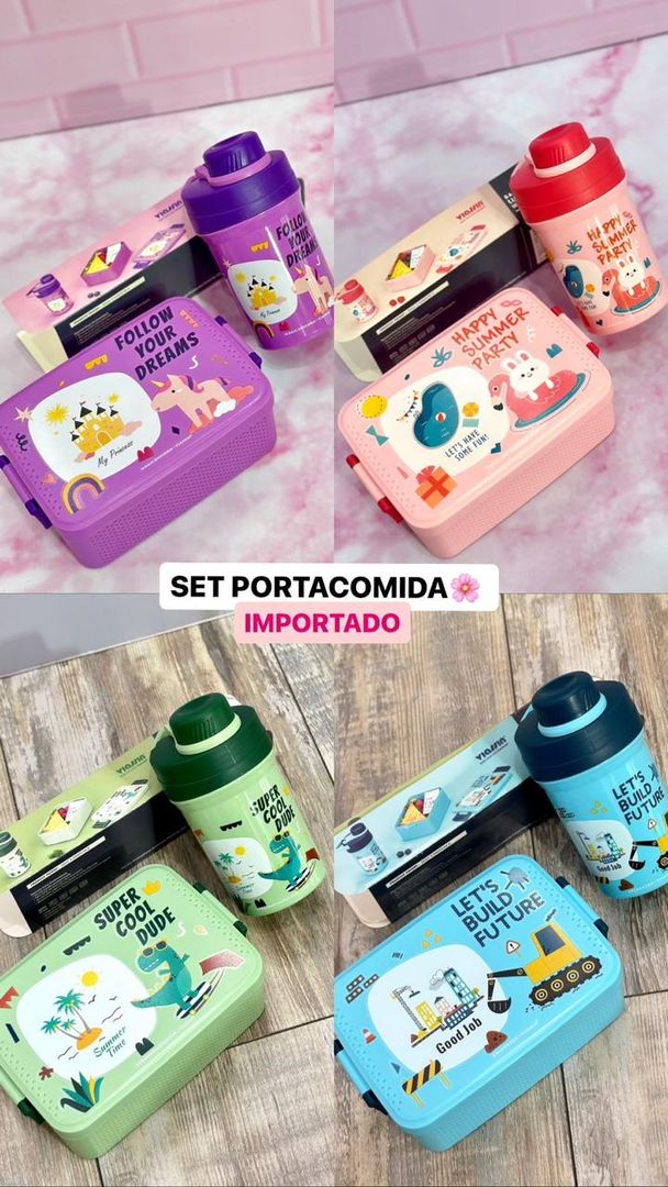 SET PORTA COMIDA INFANTIL 