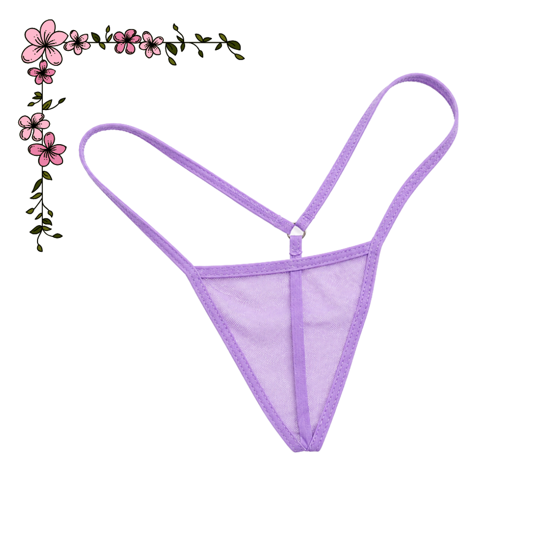 Tanga hilo en mallatex con aro trasero 