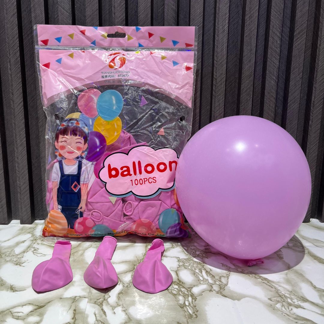 GLOBO R12 x 100 UNIDADES MORA LECHE PASTEL