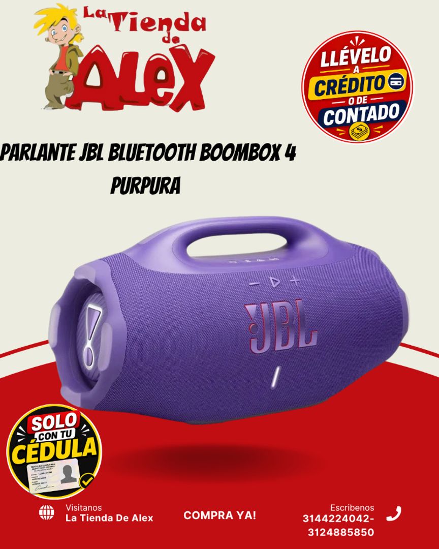 Parlante JBL Bluetooth Boombox 4 Purpura 