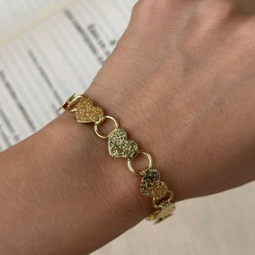 Imagen del producto Pulsera corazón destellos 