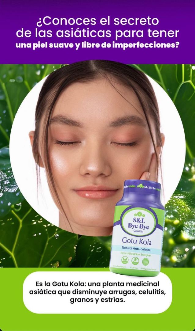 Capsulas Bye bye celulitis Gotu Kola 