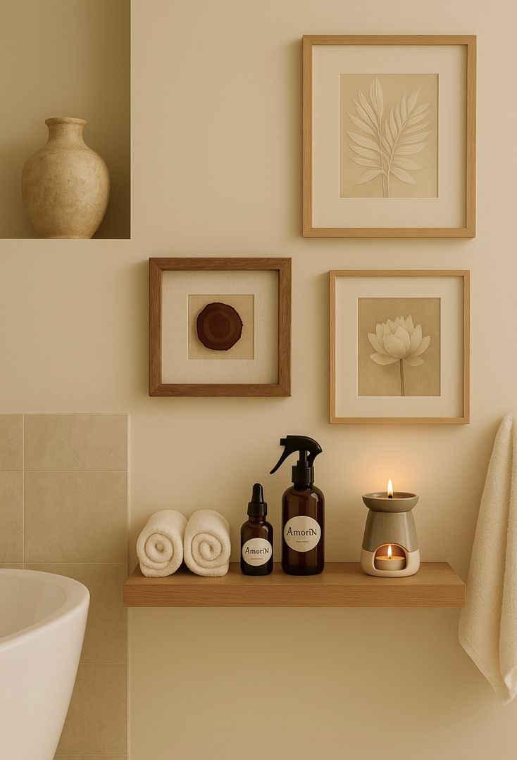 Cuadro Piedra Ágata y Lino 