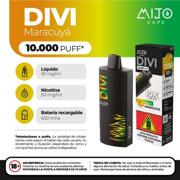 Imagen del producto Mijo Divi Maracuya 10.000 Puffs
