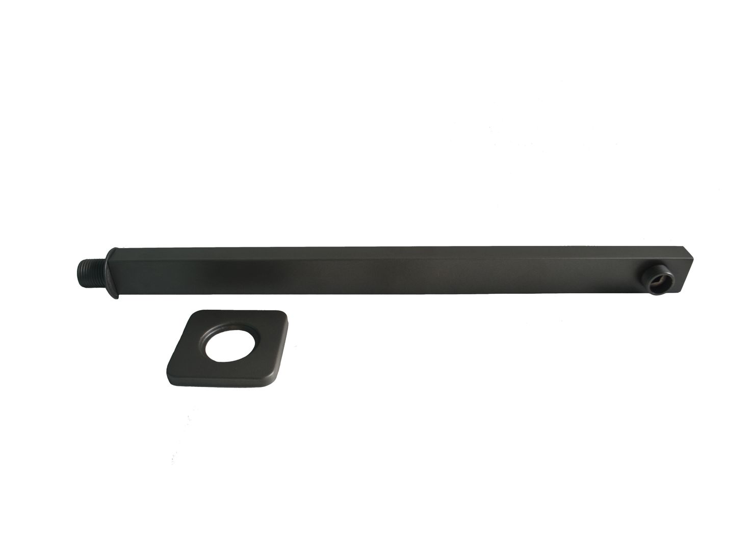 TUBO DUCHA CUADRADO NEGRO