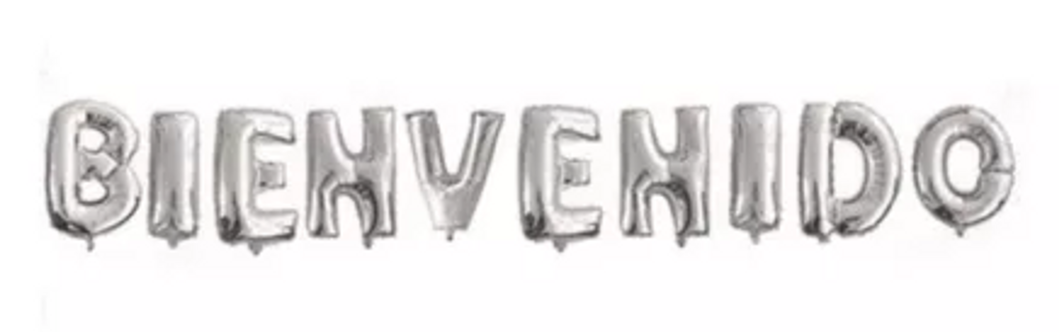 GLOBO FOIL LETRA x LETRA BIENVENIDOS 16' SURTIDO