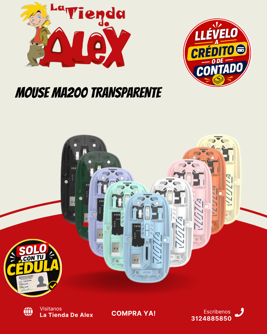 MOUSE MA200 TRANSPARENTE 