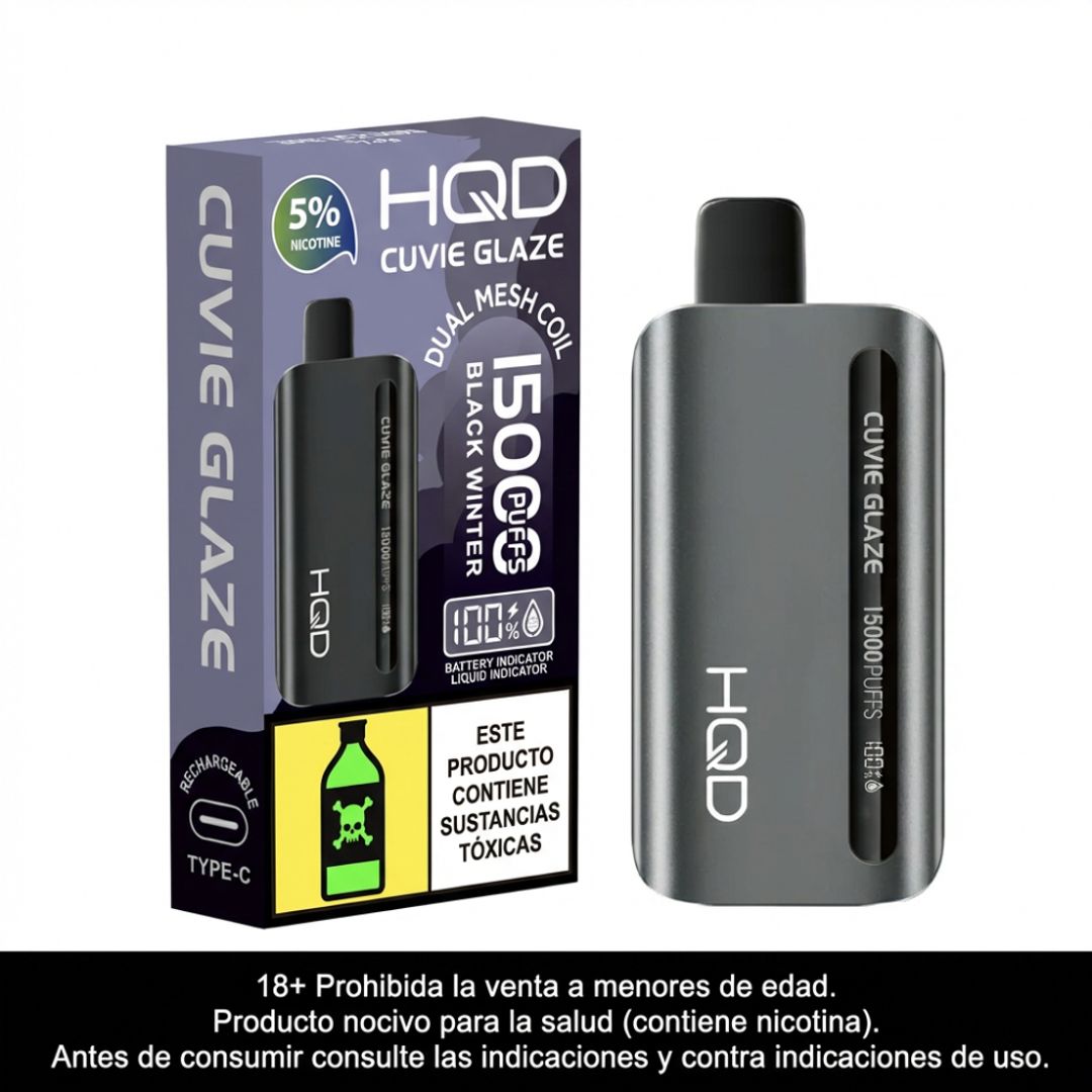 HQD Glaze Black Winter 15.000 Puffs