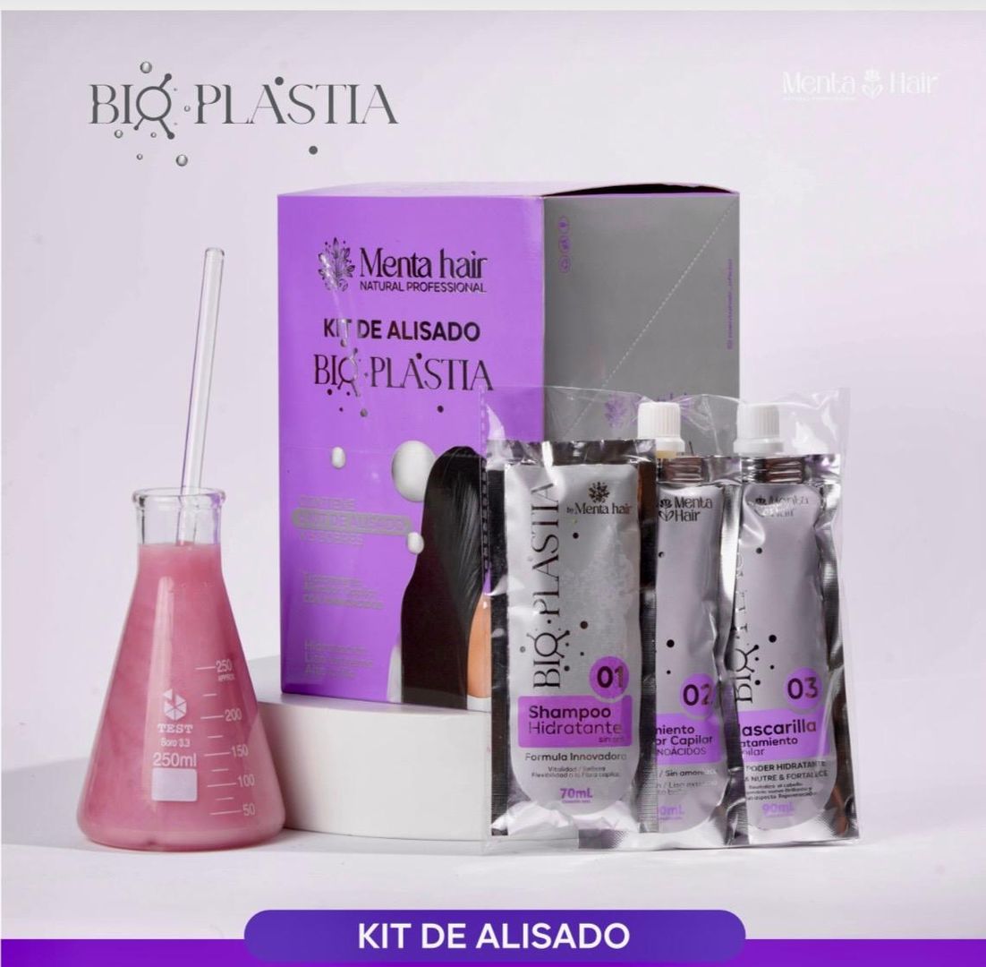 MENTA HAIR BIOPLASTIA PROFESIONAL ALISADO KIT*3 90ML