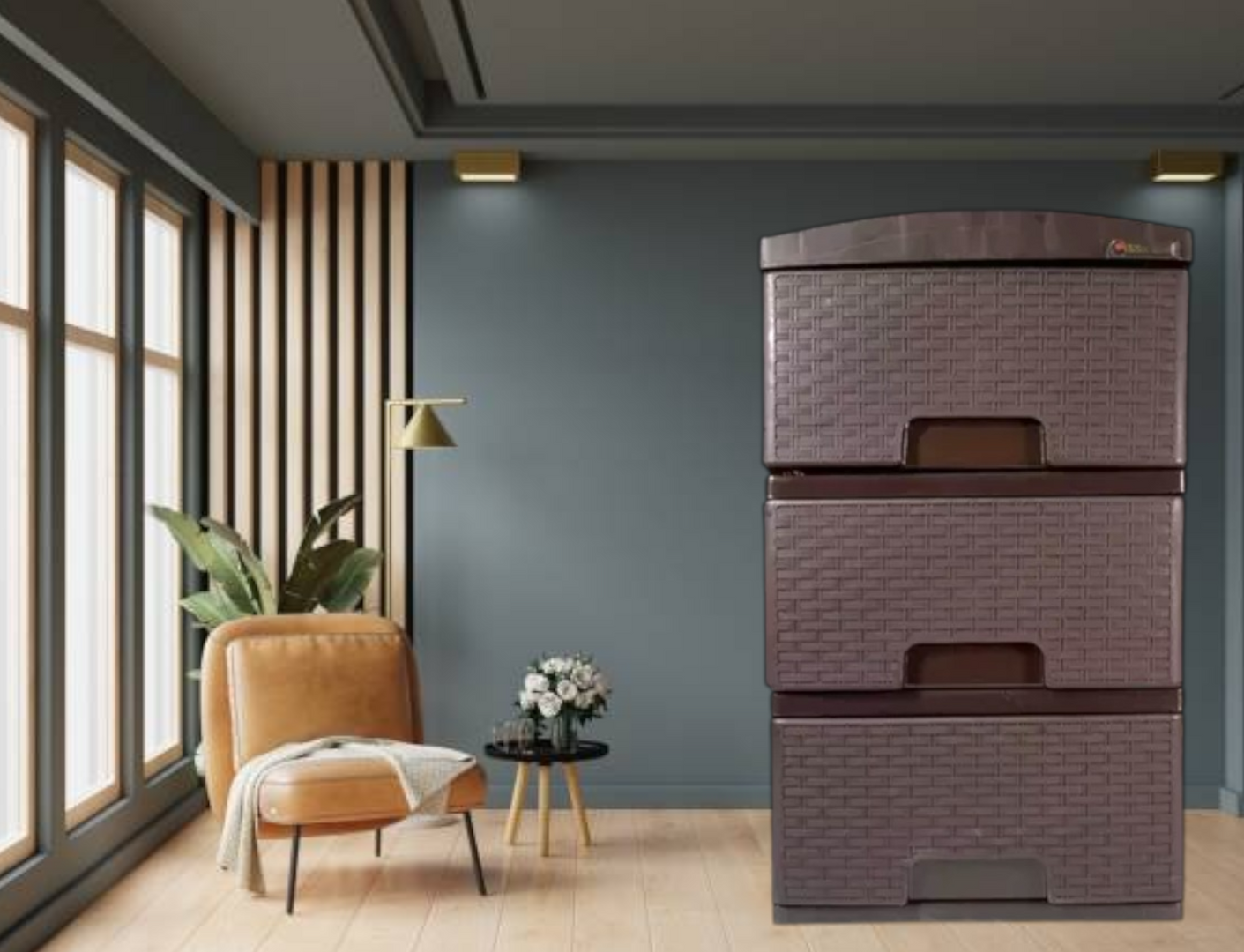 PRACTIMUEBLE GRD X 3 RATTAN WENGUE-CLP