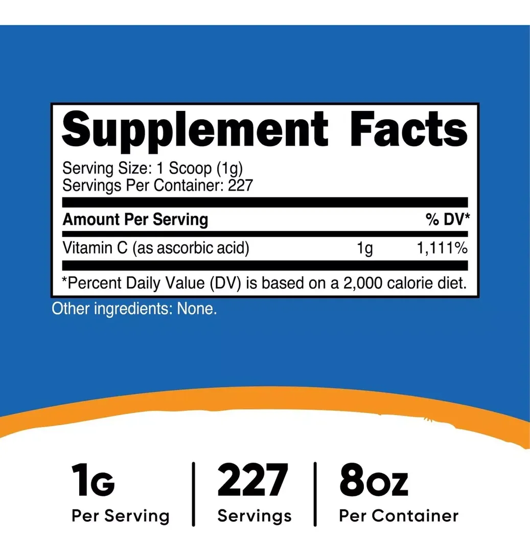 vitamina c nutricost 227 servicios