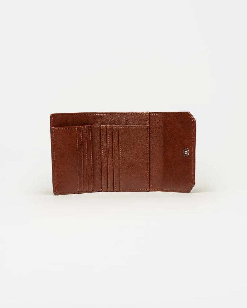 BILLETERA P&P EFECTO CUERO TABACO