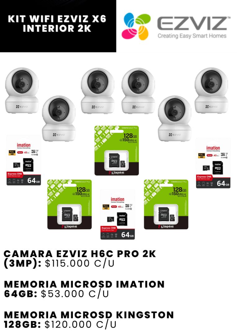 KIT WIFI EZVIZ X6 INTERIOR 2K