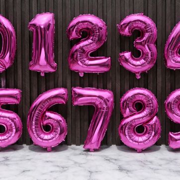 Imagen del producto GLOBO FOIL 16” NUMERO FUCSIA
