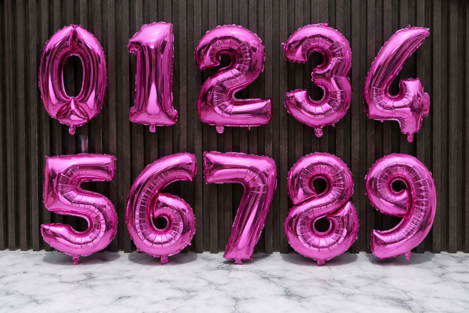 GLOBO FOIL 16” NUMERO FUCSIA