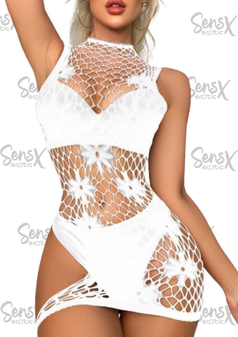 Lencería de Malla Transparente con Encaje – Sensualidad y Elegancia en Cada Detalle