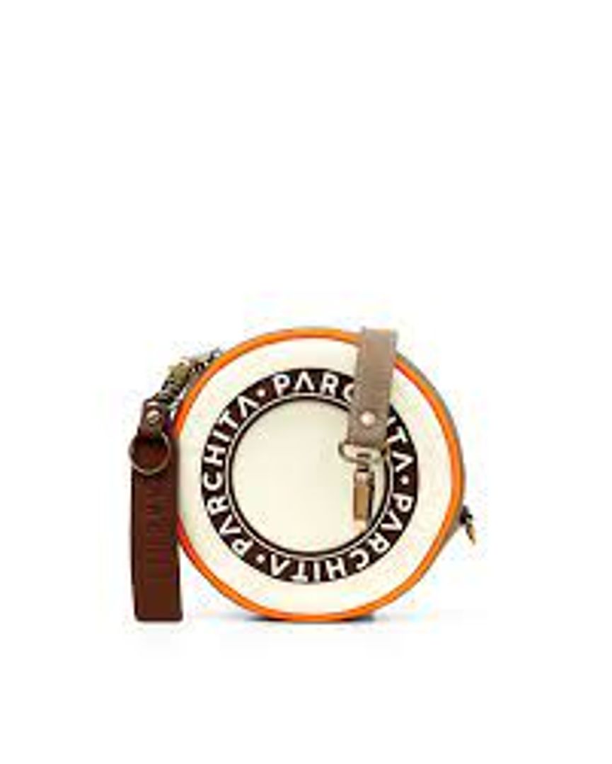 BANDOLERA DISCO BEIGE X MARRÓN