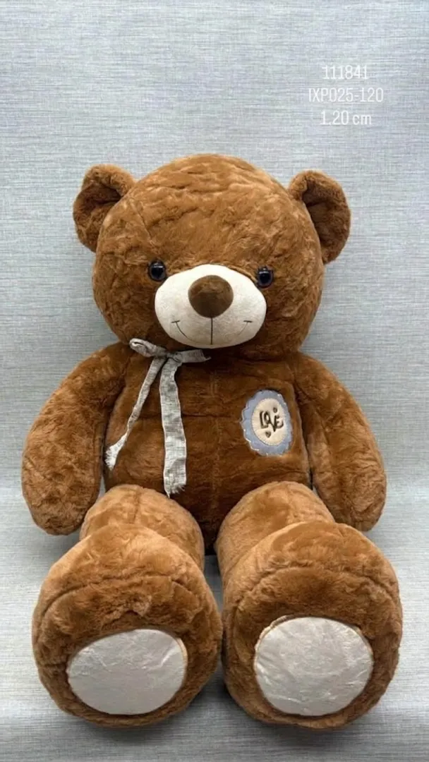 OSO CAFE CON BORDADO LOVE DE 1.20 CM 