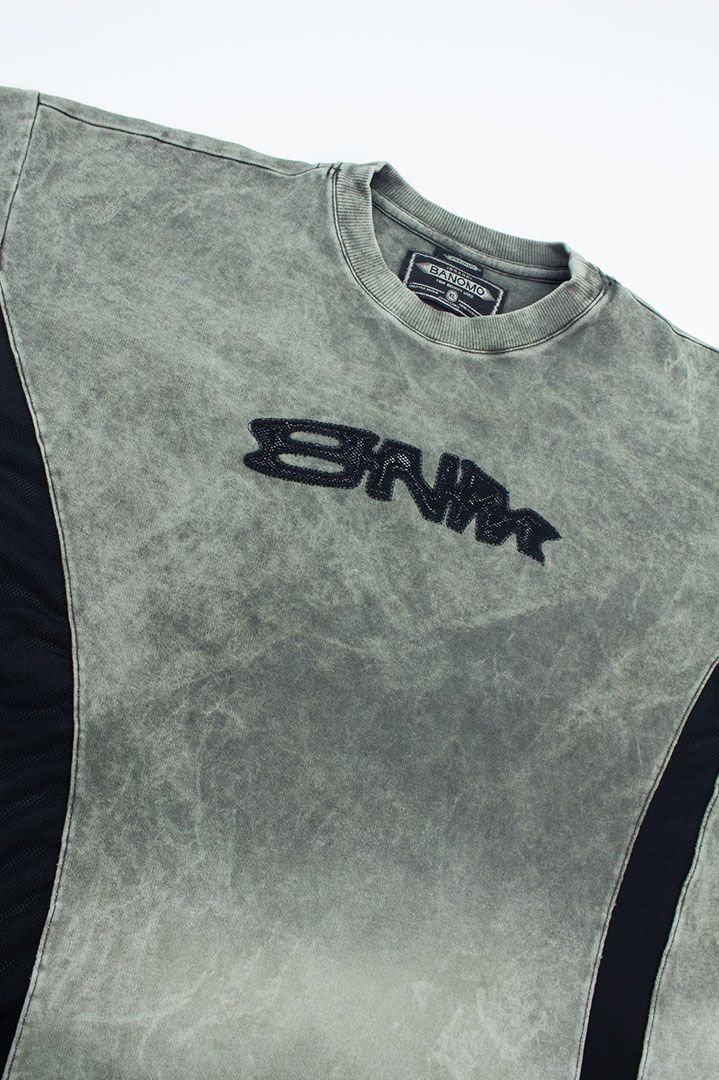camiseta oversize bandas malla