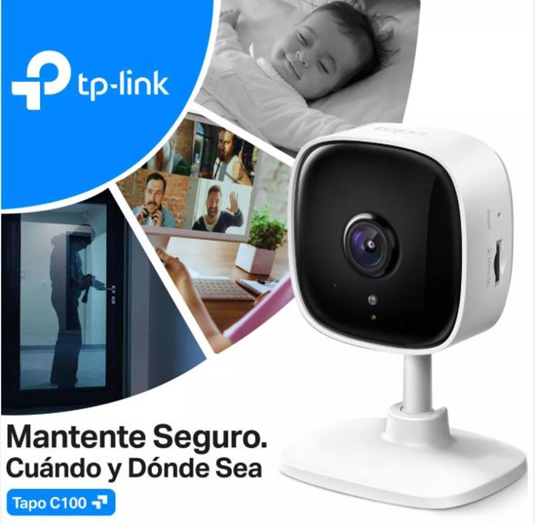 Cámara Seguridad TP-Link Wifi TAPO C100 2MP 1080P cubo