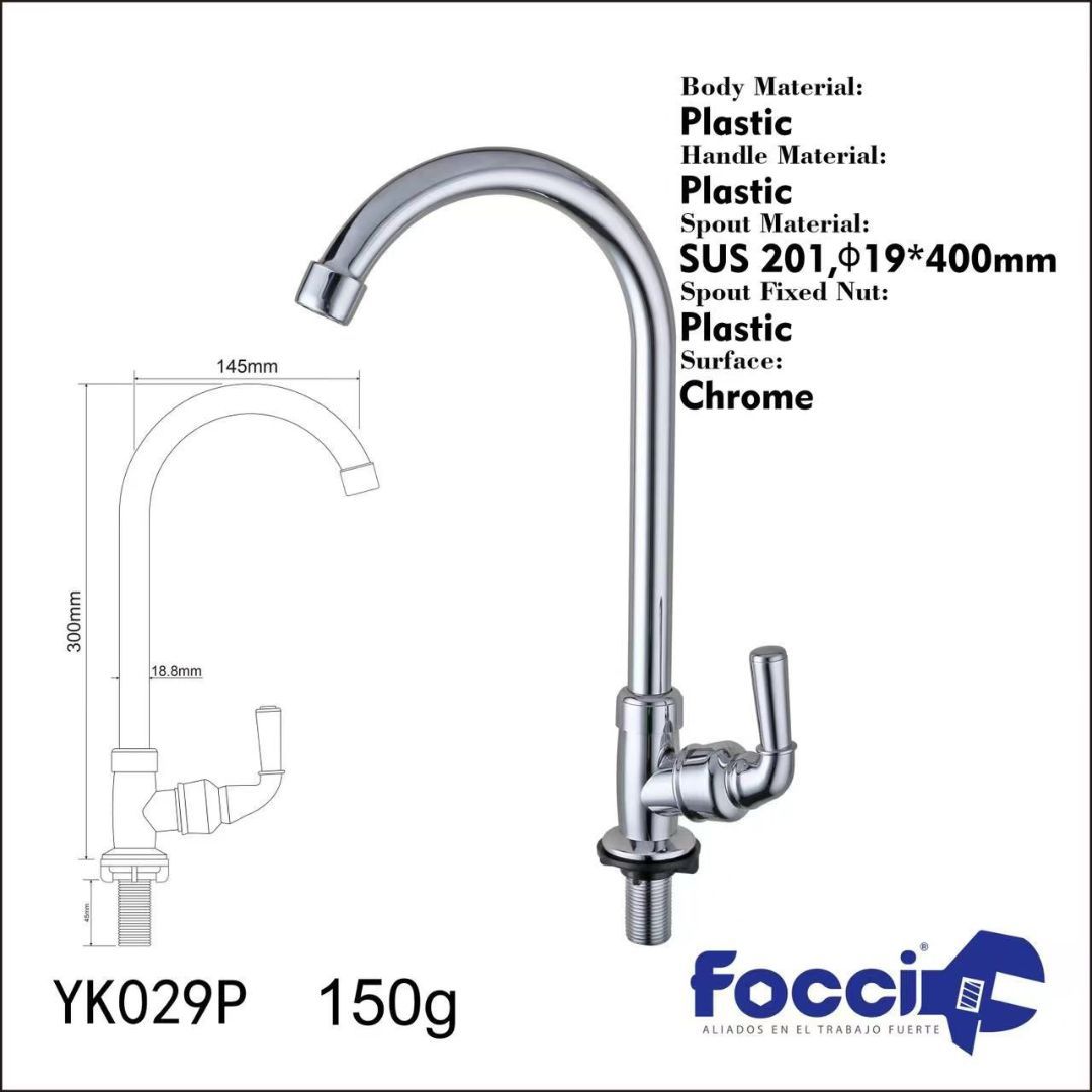 LLAVE LAVAPLATOS MESA PALANCA FOCCI