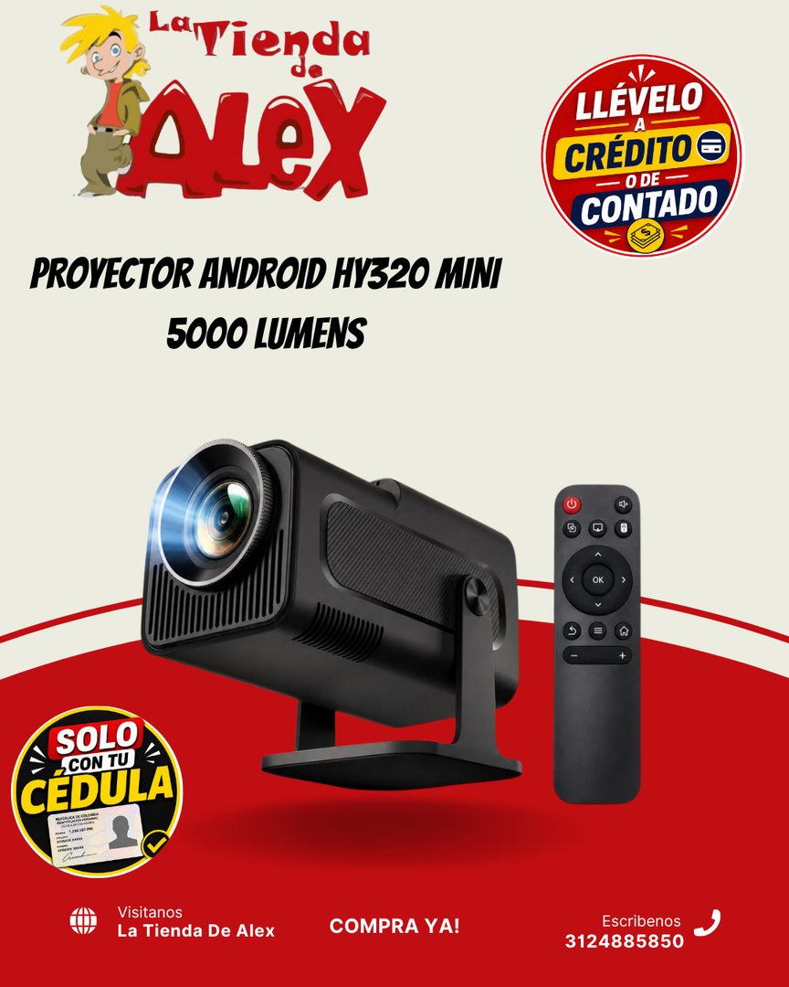 PROYECTOR ANDROID HY320 MINI 5000 LUMENS