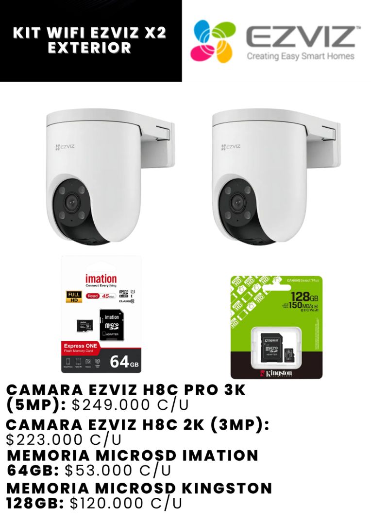 KIT WIFI EZVIZ X2 EXTERIOR