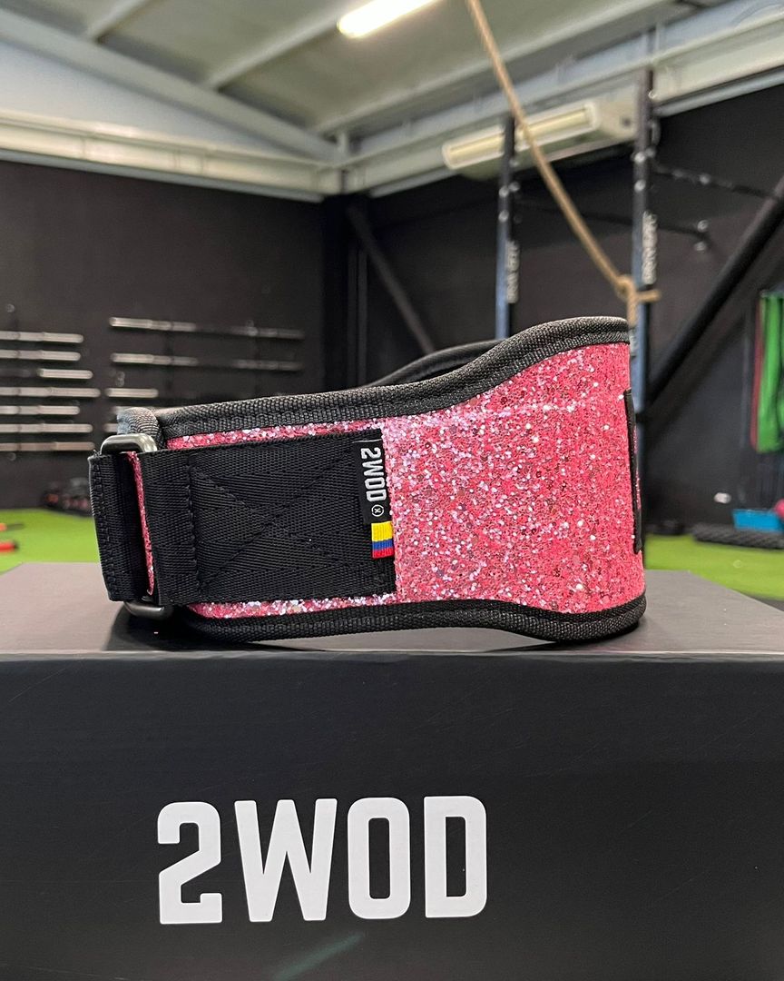 CINTURÓN GLITTER HEAVY ROSA