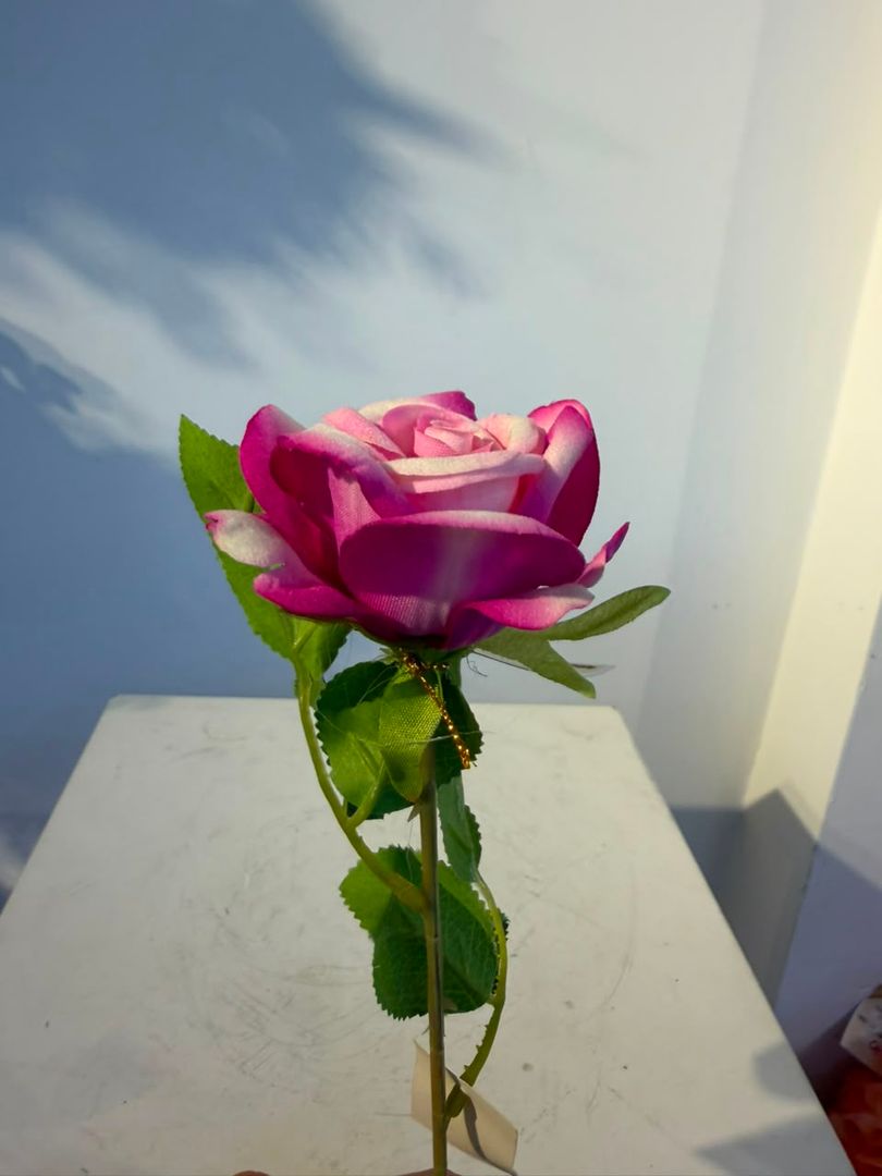 BOTON EN VARA FUCSIA