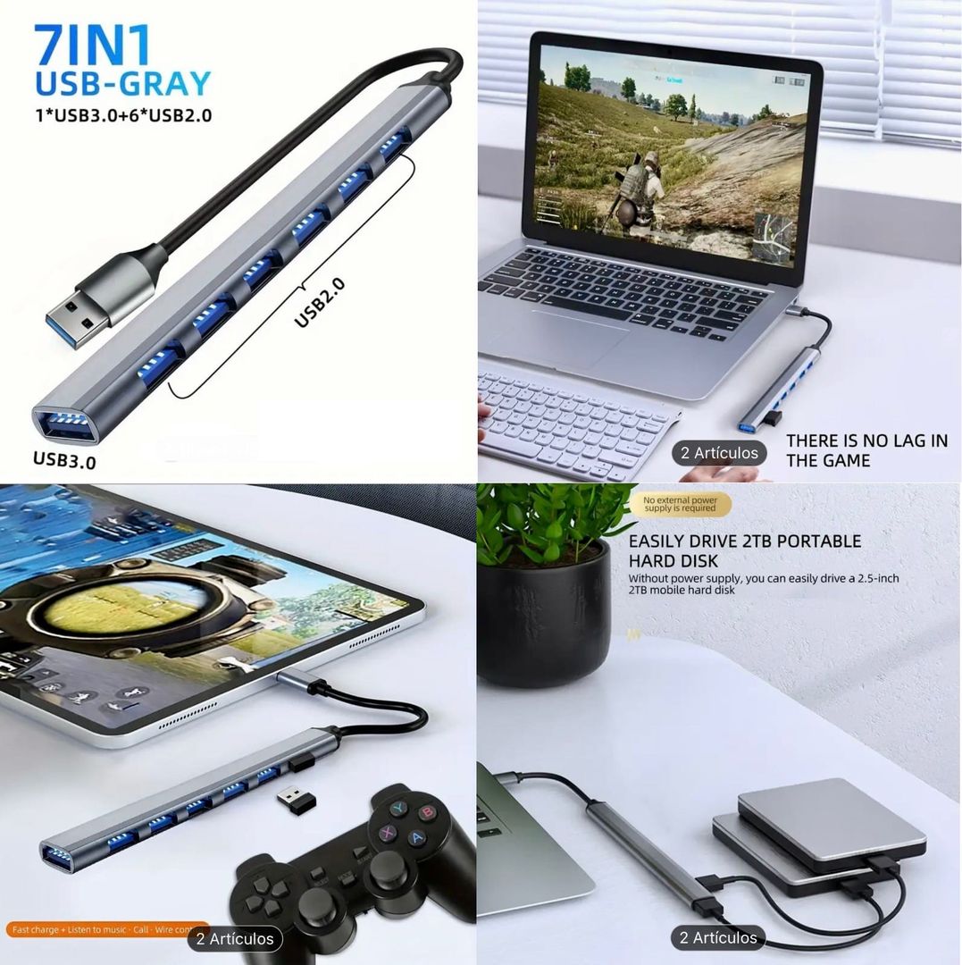 HUB Tipo C 3.0 X7 7 puertos