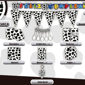 Imagen del producto DECORACIÓN MANCHAS DE VACA 