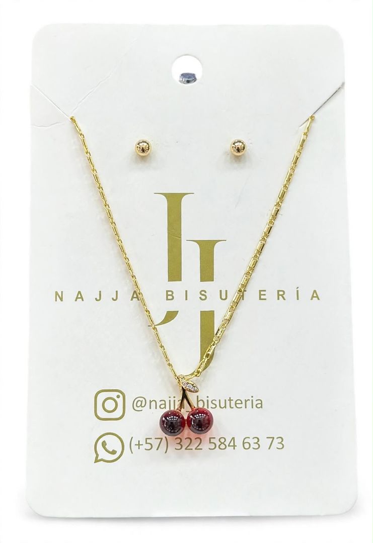 Collar Rodinado Cereza