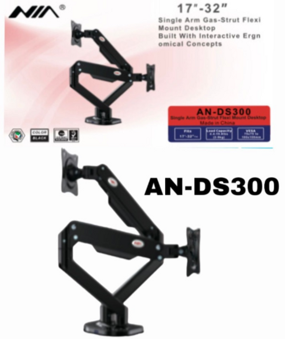 BASE MONITOR DOBLE 17 A 32 AN-DS300 PARA ESCRITORIO