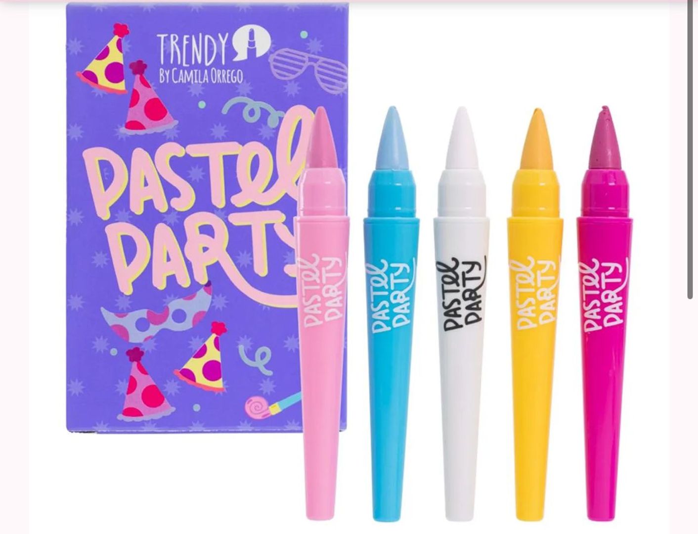 KIT 5 PINTUCARITAS TONOS PASTEL PARTY TRENDY